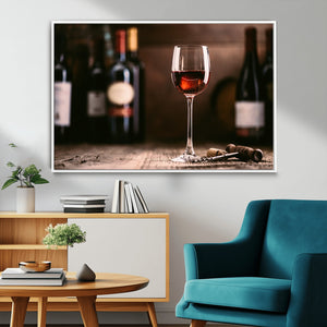 Red Wine and Bottle Canvas Print