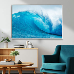 Big Ocean Surfing Wave Wall Art Canvas Print