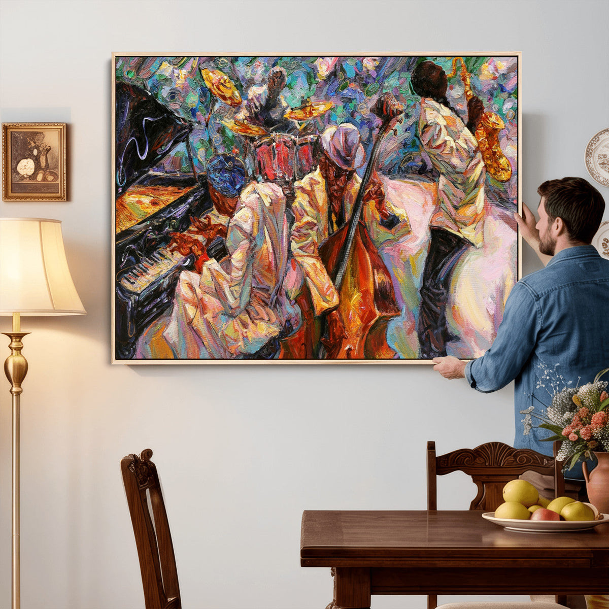 African American Jazz Art Music Abstract Wall Art Painting