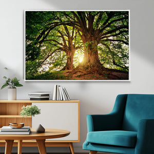 Majestic Ancient Tree Wall Art, NatureCanvas Print, Woodland