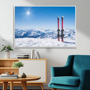 Ski Season Snow Wall Art Canvas Print