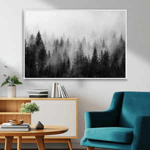 Fogy Forest Canvas Wall Art Print - Mountain Wall Art with