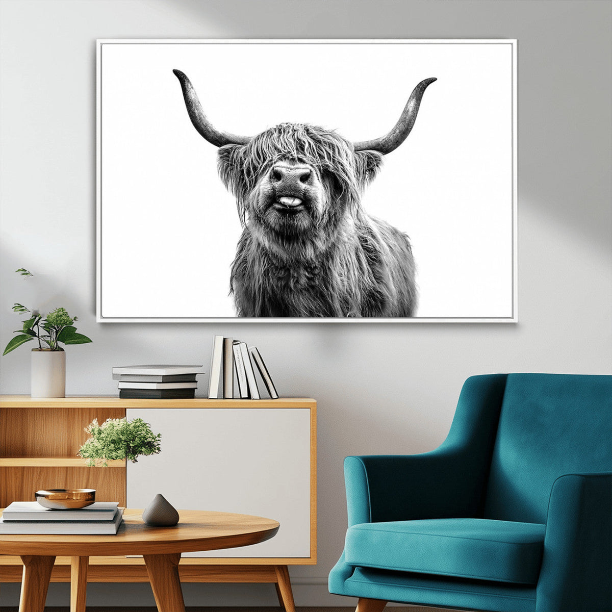 Fanny Scottish Highland Cow Cattle Art Print Farmhouse Wall