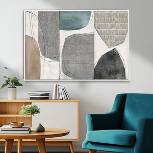 Canvas Print Wall Art Abstract Art Boho, Framed Boho Decor
