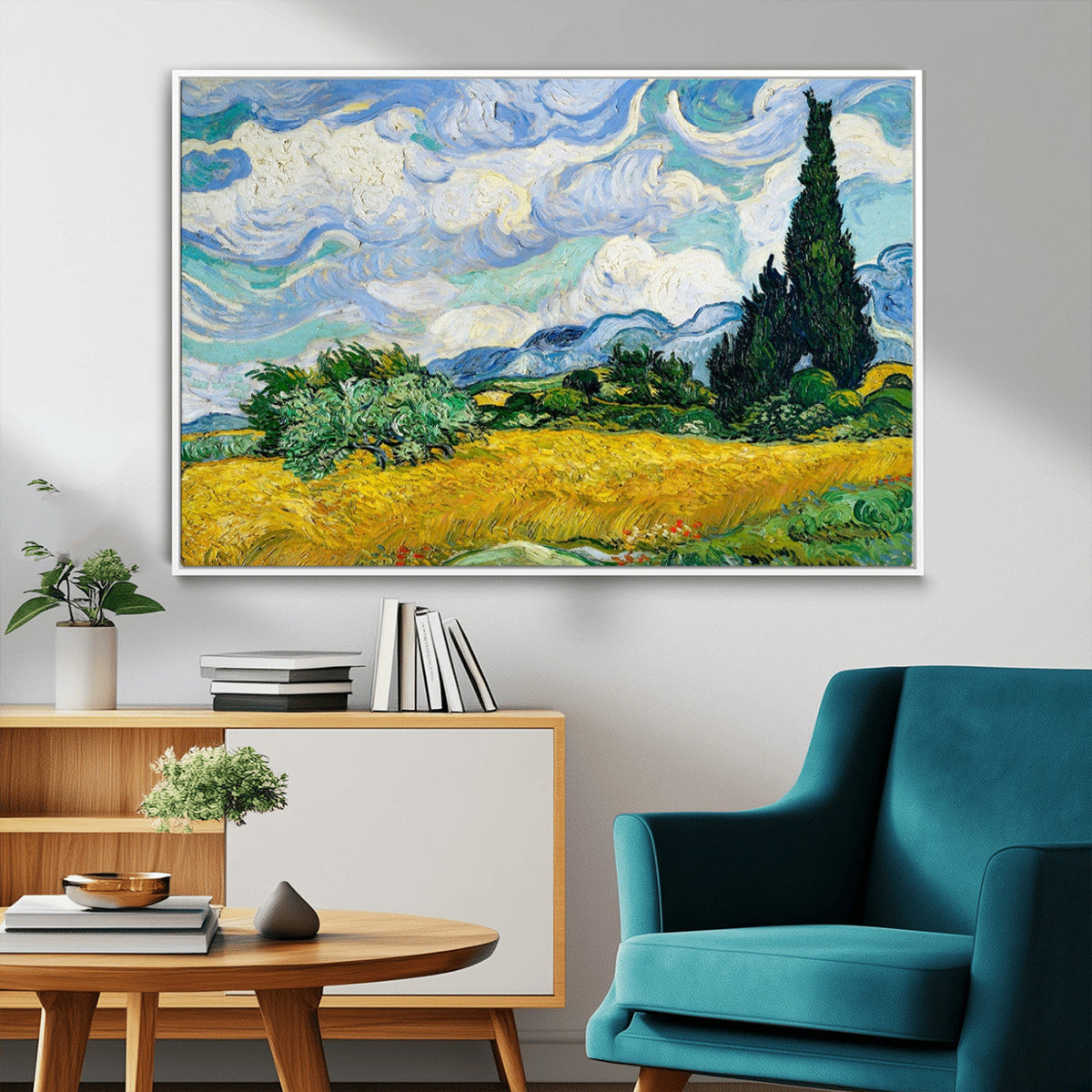 Wheatfield With Cypresses By Van Gogh Painting Wall Art