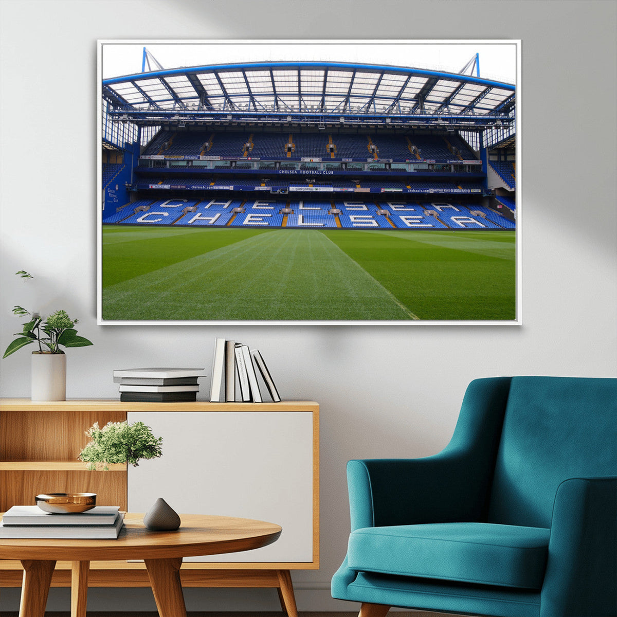 Chelsea FC Soccer Team Print - Stamford Bridge Stadium Wall