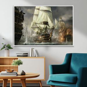 Pirate Ship War Wall Art Canvas Print