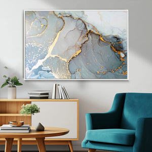 Large Abstract Marble Wall Art Canvas Print for Living Room