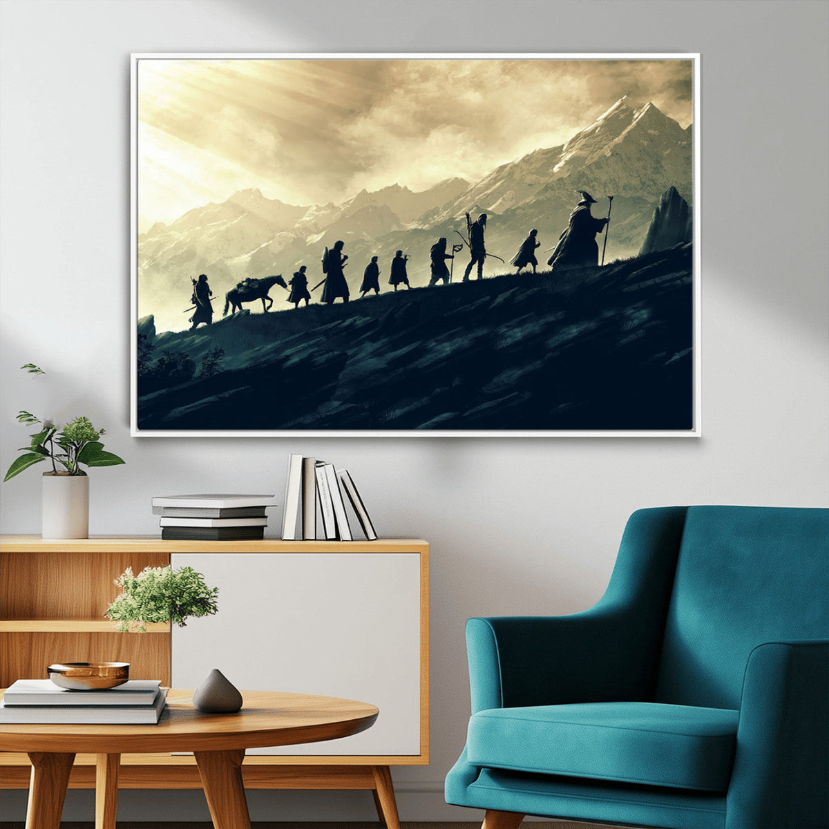 Fellowship Journey Wall Art – Fantasy Adventure Canvas Print