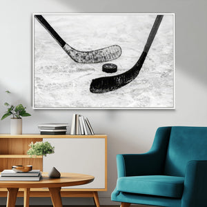 Winter Ice Hockey Sport Canvas Wall Art Print - Hockey Wall