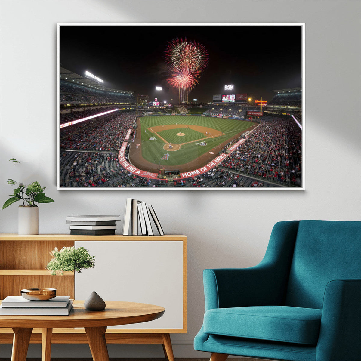 Fireworks at Angel Stadium – Los Angeles Angels Canvas