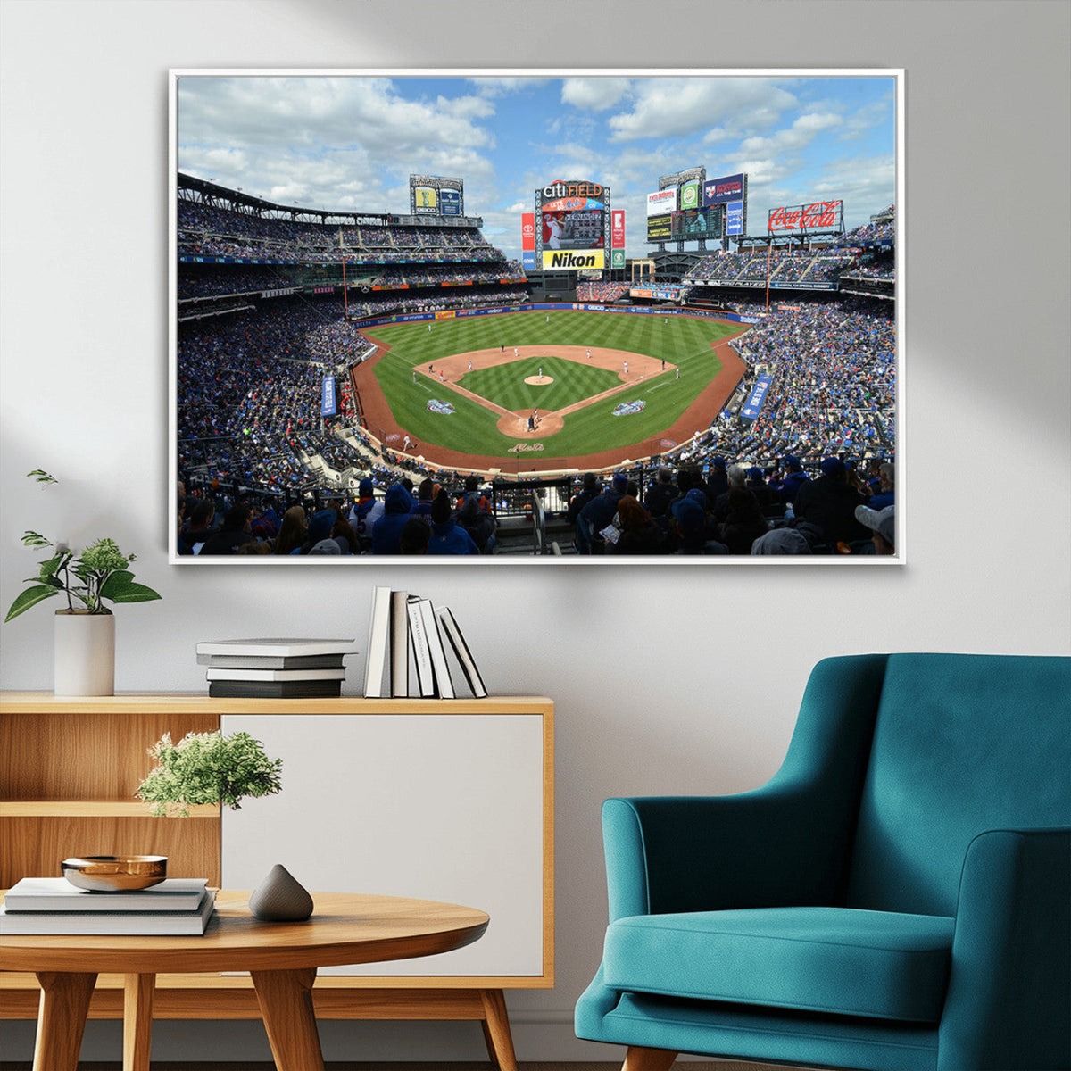 New York Mets Baseball Team Print - Citi Field Stadium Wall