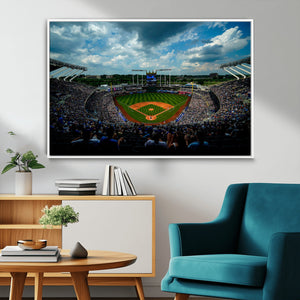 3-Panel Kauffman Stadium Wall Art Print | Large Kansas City