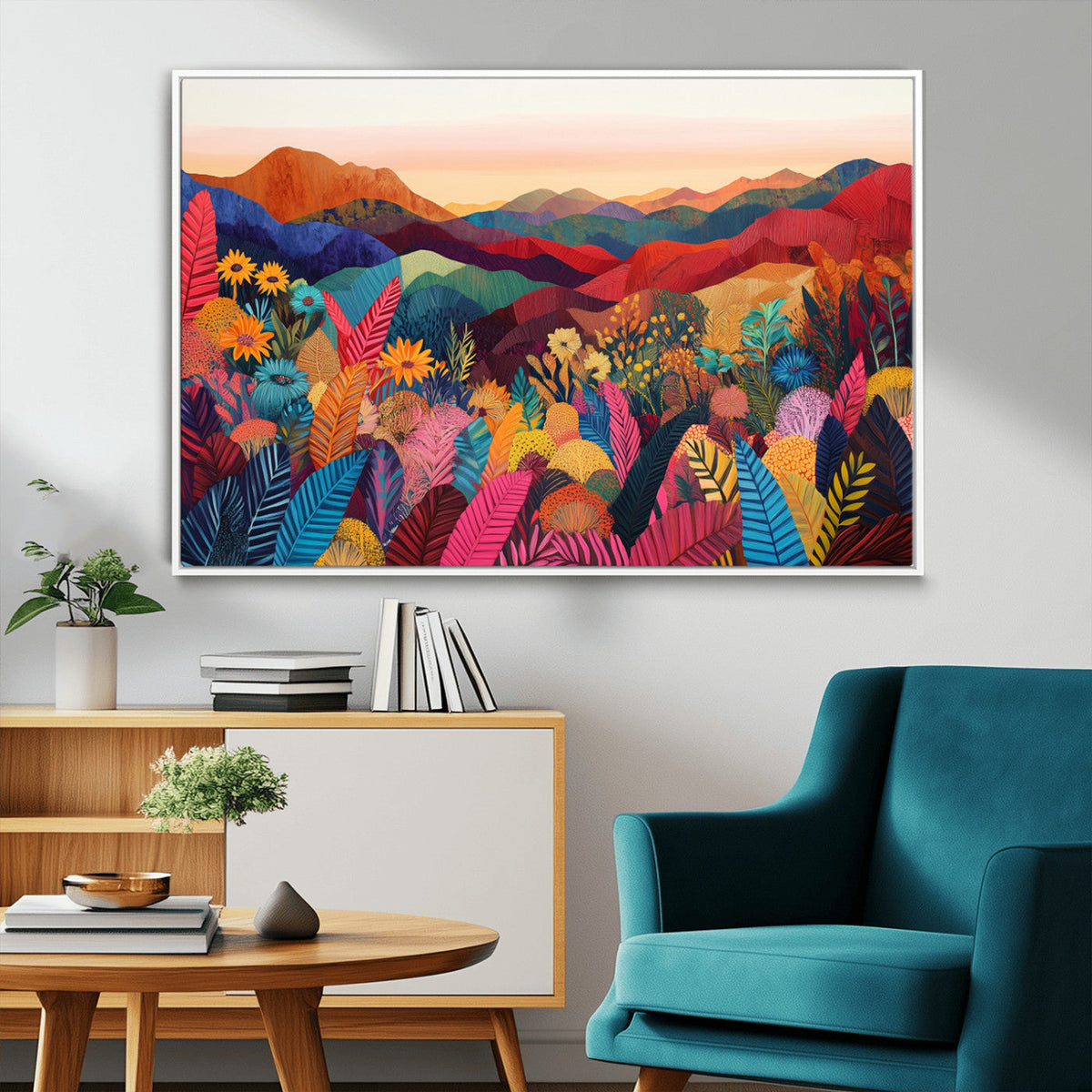 YAYOI KUSAMA Abstract Print - Landscape Canvas Wall Art
