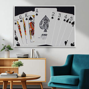 Poker Wall Art - Playing Cards Canvas Wall Art Print - Ace