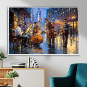 Colorful Jazz Wall Art - African American Music Canvas Print