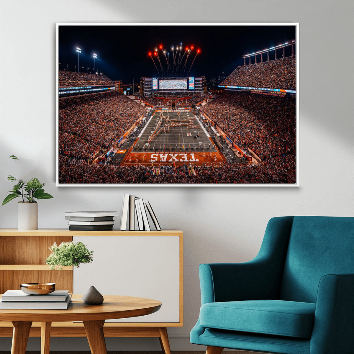 Texas Stadium Night Game Wall Art Canvas Print – Vibrant