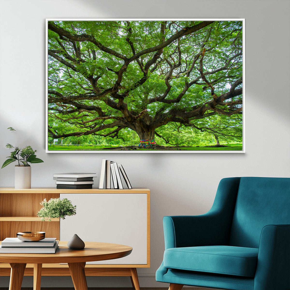 Angel Oak Tree Wall Art Canvas Print – Framed Majestic