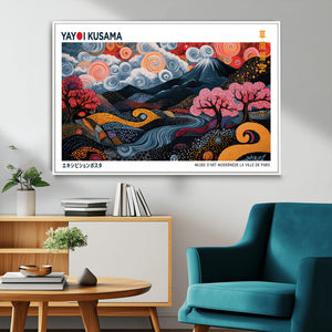 Modern Japanese Wall Art Canvas Print – Framed Abstract