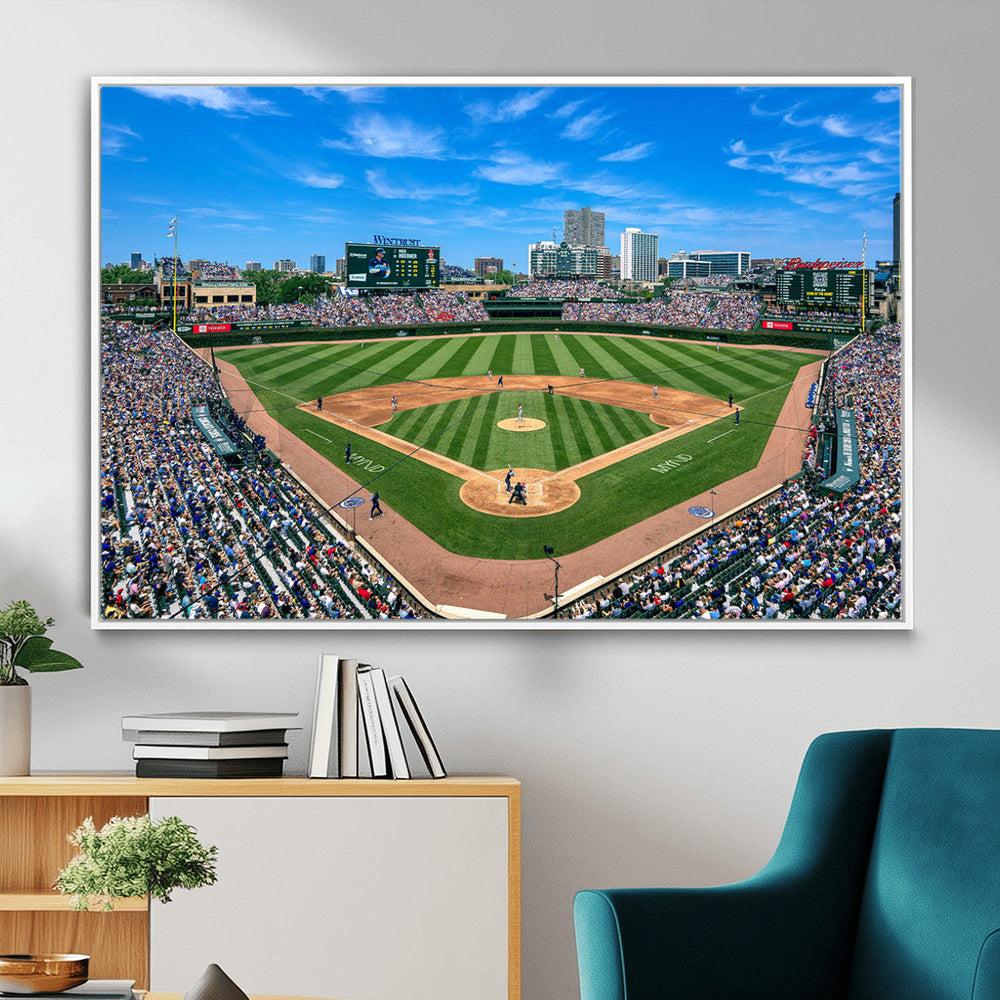 Wrigley Field Baseball Stadium Canvas Wall Art – Packed