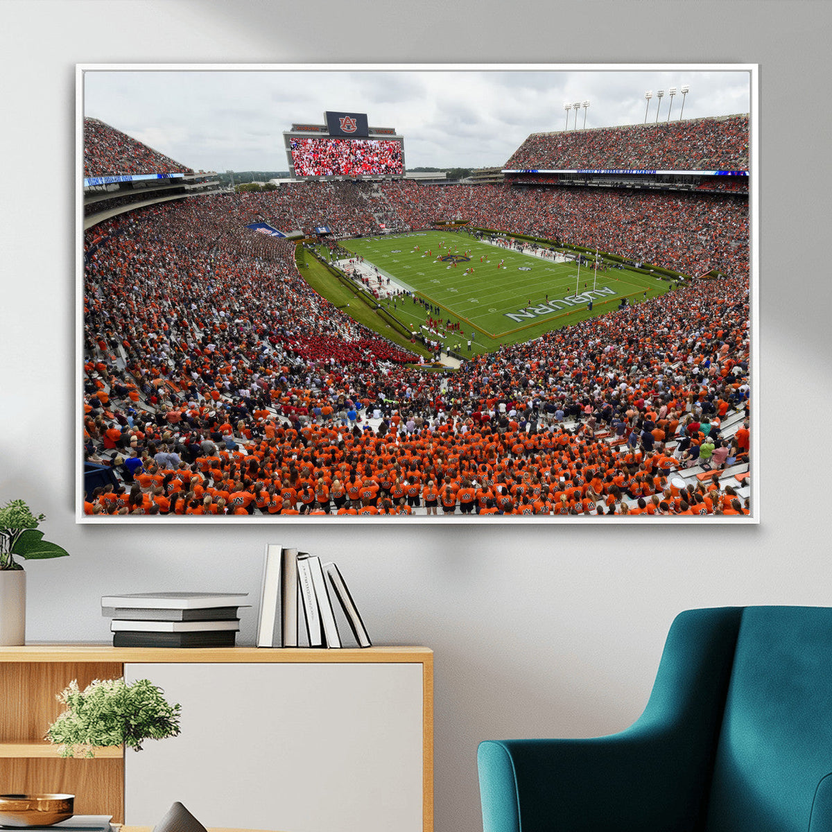 Jordan-Hare Stadium Wall Art Canvas Print, College Sports