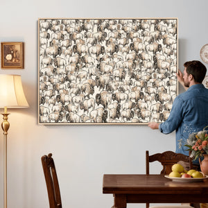 American Bison Canvas Print - Abstract Buffalo Wall Art