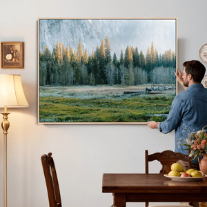 Forest Meadow Wall Art Canvas Print, Pine Tree Landscape