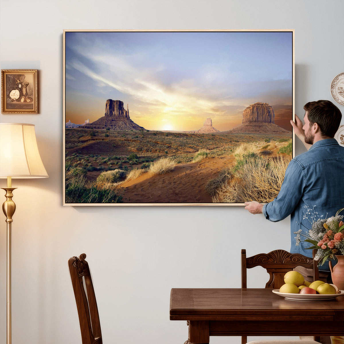 Monument Valley Desert Wall Art Canvas Print, Southwest