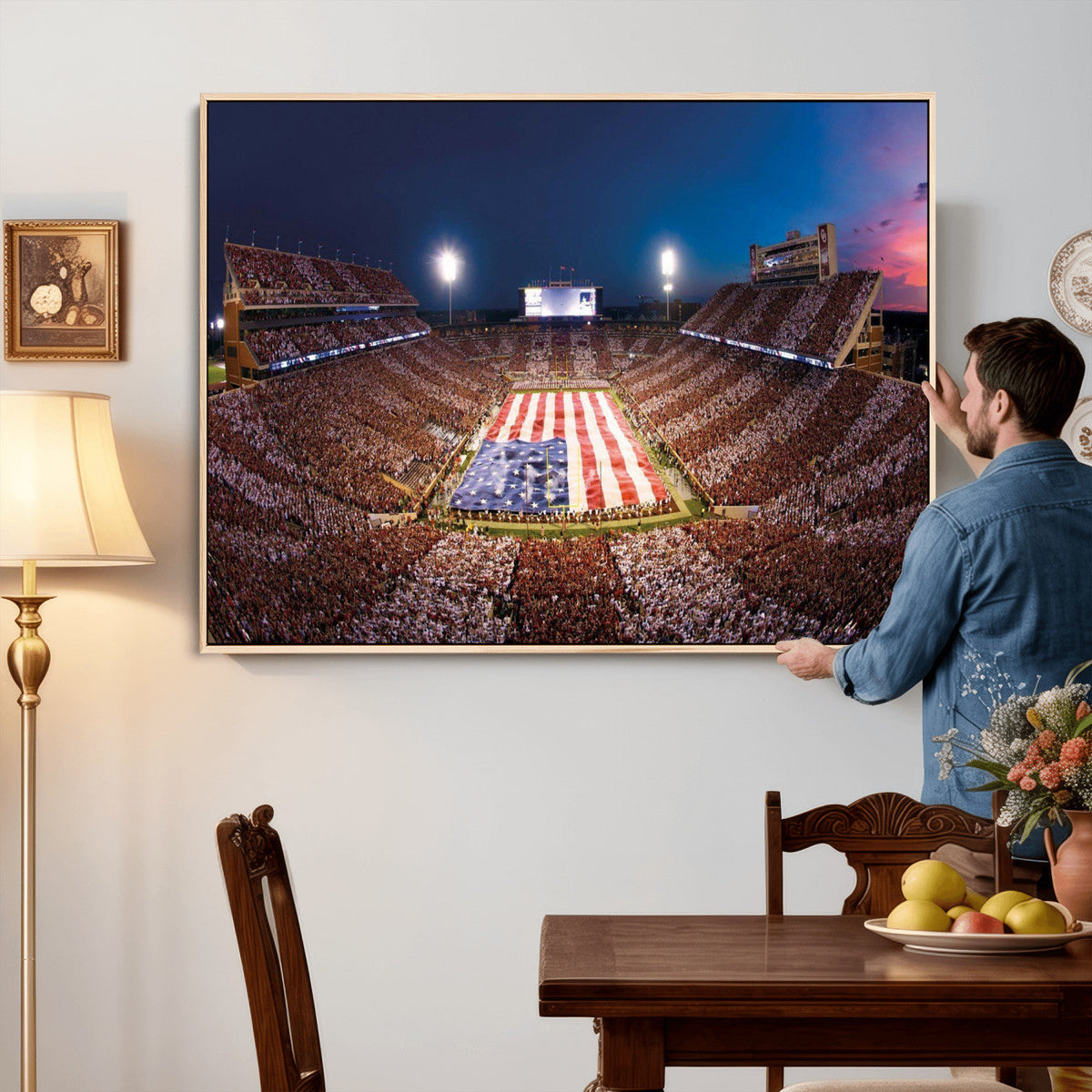 Oklahoma Memorial Stadium Wall Art Canvas Print – Oklahoma