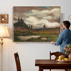 Gustav Macoun Heathland Canvas Print, Czech Landscape Oil