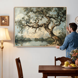 Old Oak Tree Canvas Wall Art, Turner Inspired Romantic