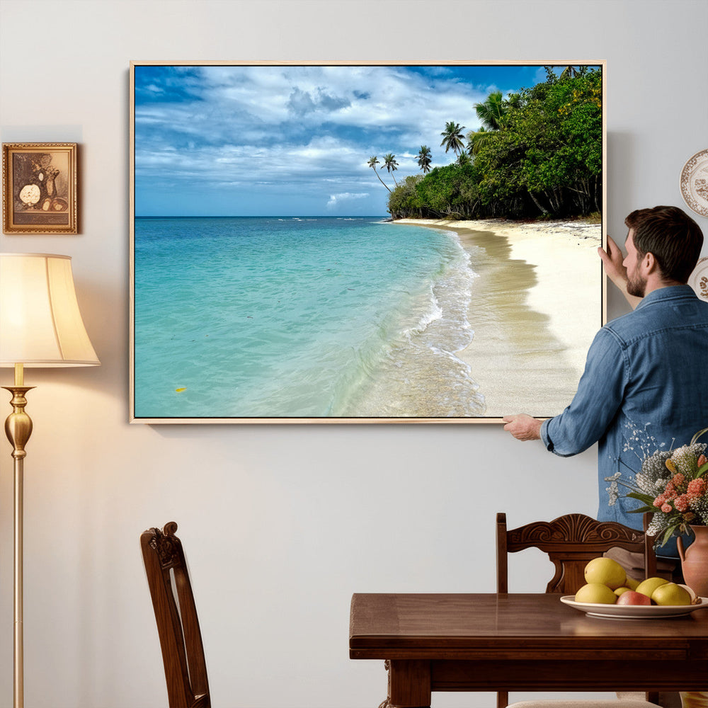 Puerto Rico Beach Paradise Wall Art – Tropical Coastal Print