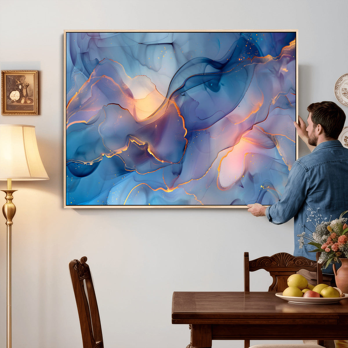 Colorful Abstract Canvas Wall Art Print, Vibrant Popup Color Art Print