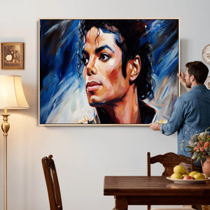Abstract Michael Jackson Photo Wall Art Canvas Print