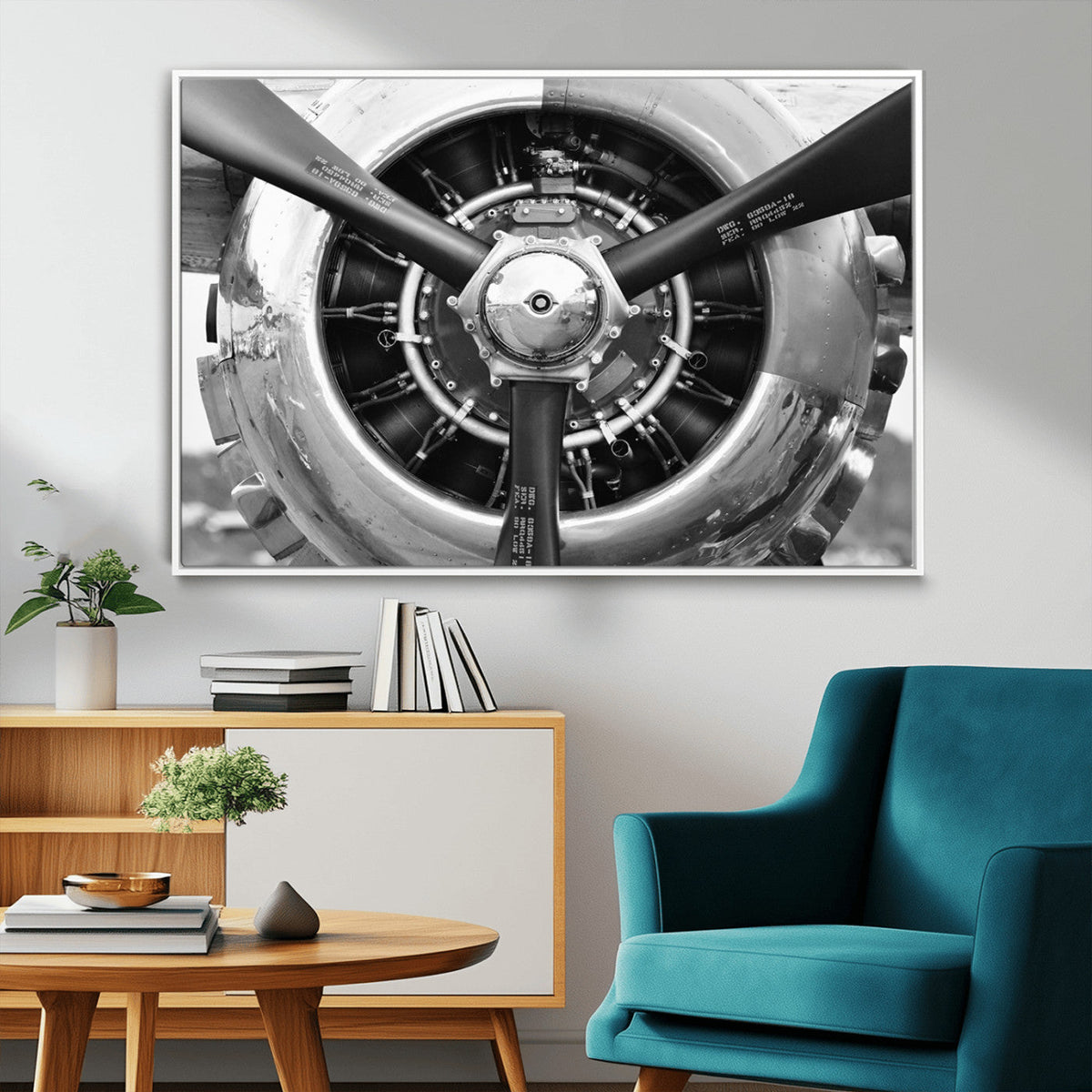 Vintage Airplane Wall Art Canvas Print
