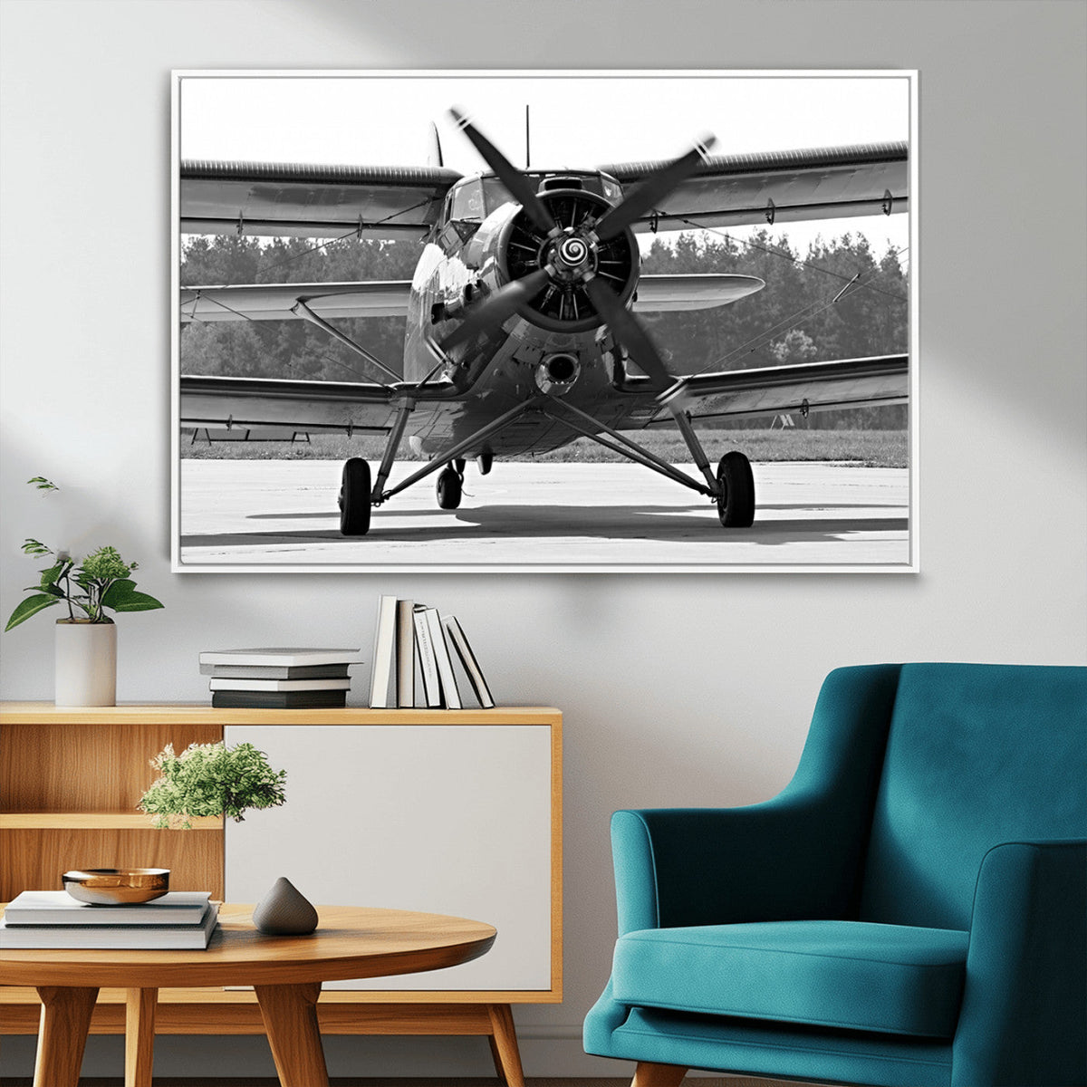 Wall Art Old War Plane Canvas Print