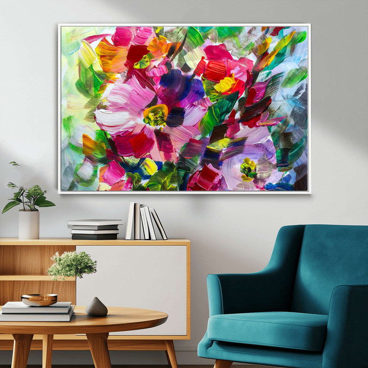 Oil Flower Abstract Canvas Print