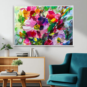 Oil Flower Abstract Canvas Print