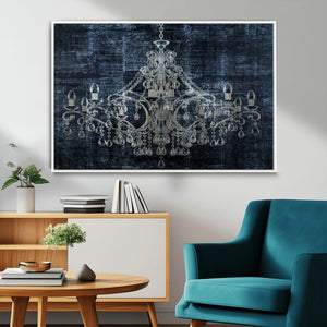 Dark Chandelier Wall Art Canvas Print