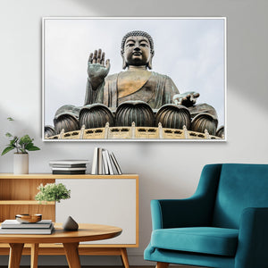 Buddha Statue Wall Art Canvas Print