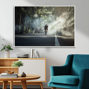 Cycling Road Bike in the Morning, Cycling Road Bike Canvas