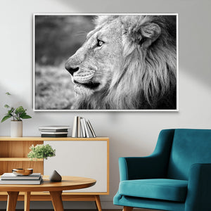 African Lion Wall Art Canvas Print – Majestic Wildlife