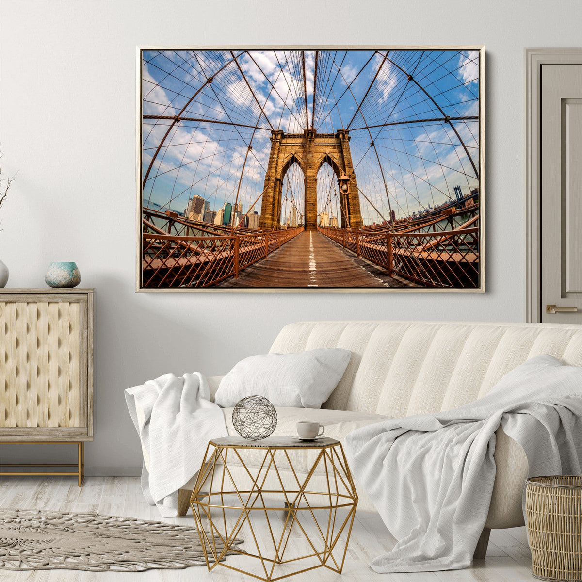 Brooklyn Bridge Manhattan Wall Art Canvas Print