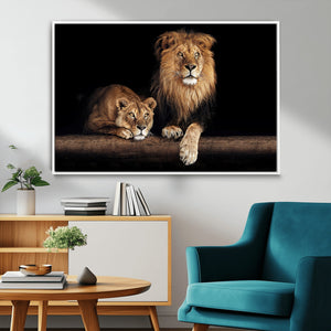 Lion Canvas Wall Art – Majestic Animal Print Artwork for