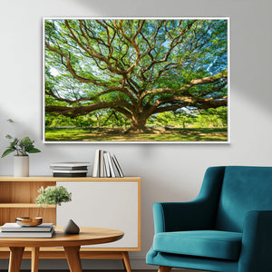 Majestic Oak Tree Wall Art – Serene Nature Canvas Print with