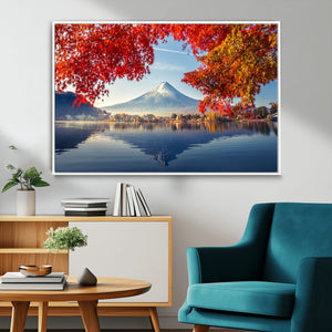 Mount Fuji Canvas Wall Art Japan Autumn Mountain Canvas