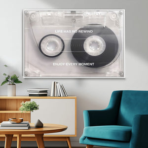 Vintage Cassette Tape Canvas Wall Art - Inspirational 'Life