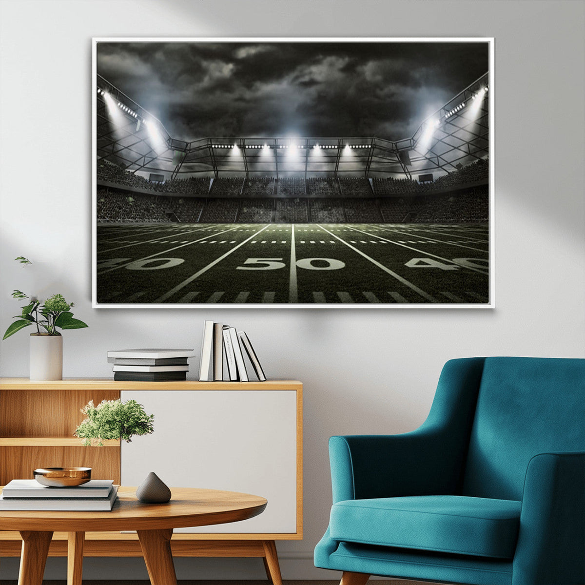 American Football Stadium Wall Art Canvas Print, Stadium