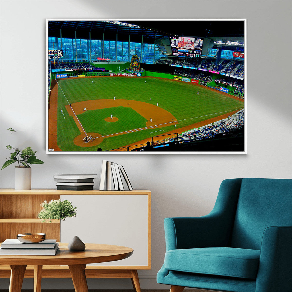 Miami Marlins Baseball Team Print - Miami LoanDepot Park