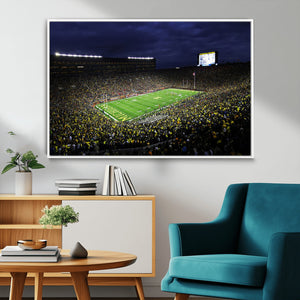Michigan Wolverines Football Canvas Wall Decor, Football